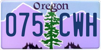 OR license plate 075CWH