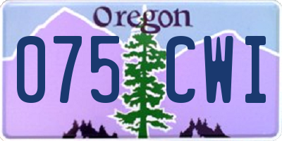 OR license plate 075CWI