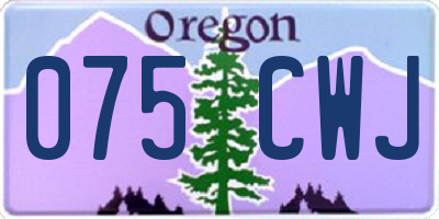 OR license plate 075CWJ