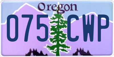 OR license plate 075CWP