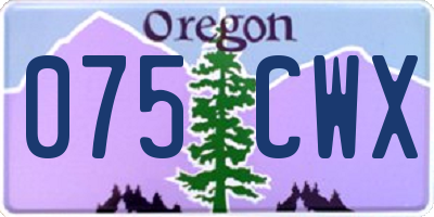 OR license plate 075CWX