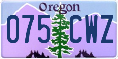 OR license plate 075CWZ