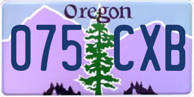 OR license plate 075CXB