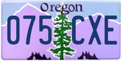 OR license plate 075CXE