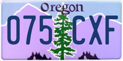 OR license plate 075CXF