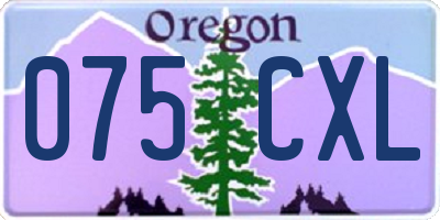 OR license plate 075CXL
