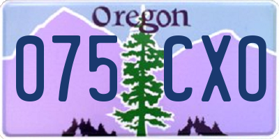 OR license plate 075CXO