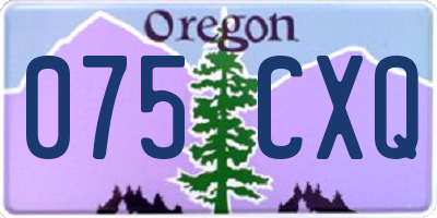 OR license plate 075CXQ