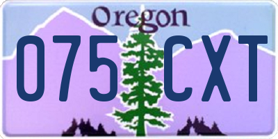 OR license plate 075CXT