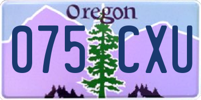 OR license plate 075CXU