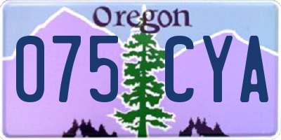 OR license plate 075CYA