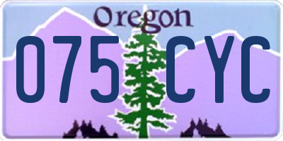 OR license plate 075CYC