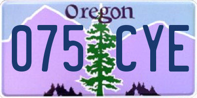 OR license plate 075CYE