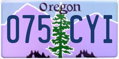 OR license plate 075CYI