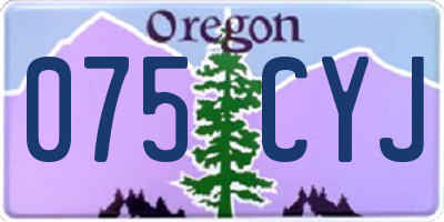 OR license plate 075CYJ