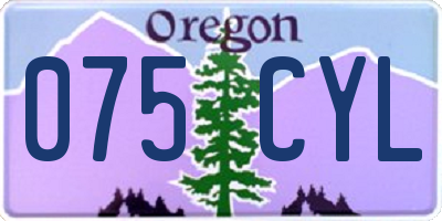 OR license plate 075CYL