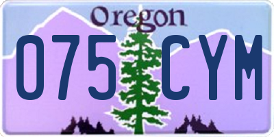 OR license plate 075CYM