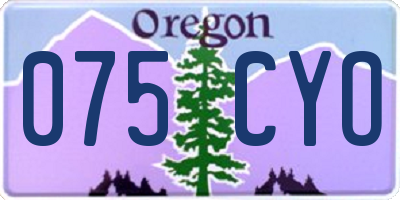 OR license plate 075CYO