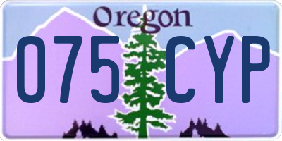 OR license plate 075CYP