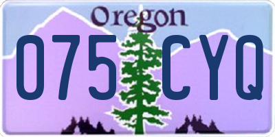 OR license plate 075CYQ