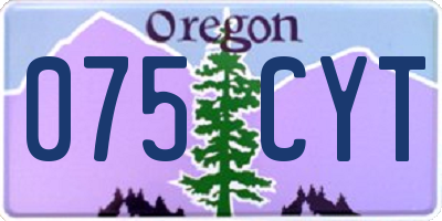OR license plate 075CYT