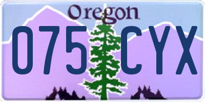OR license plate 075CYX