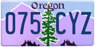 OR license plate 075CYZ