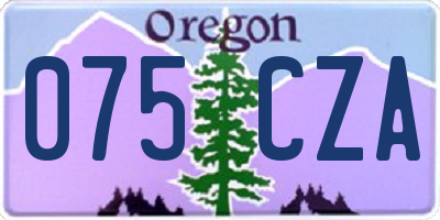OR license plate 075CZA
