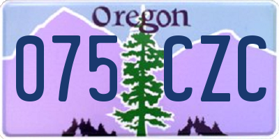 OR license plate 075CZC