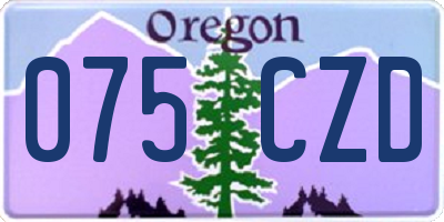 OR license plate 075CZD