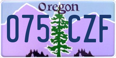 OR license plate 075CZF