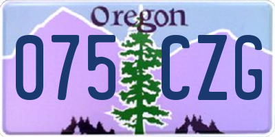 OR license plate 075CZG
