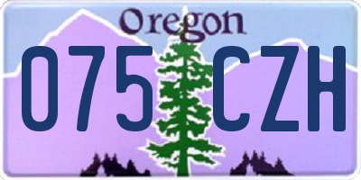 OR license plate 075CZH