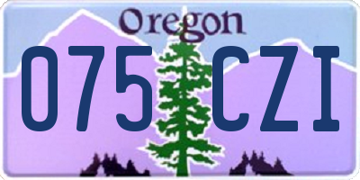 OR license plate 075CZI
