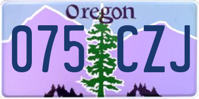OR license plate 075CZJ