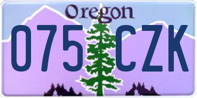OR license plate 075CZK