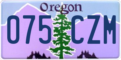 OR license plate 075CZM