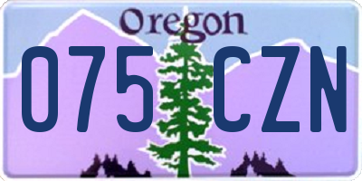 OR license plate 075CZN