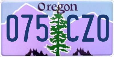 OR license plate 075CZO
