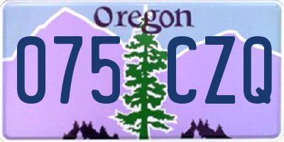 OR license plate 075CZQ