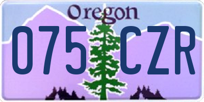 OR license plate 075CZR