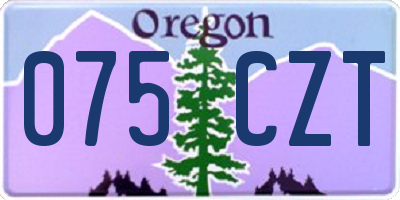 OR license plate 075CZT