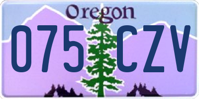 OR license plate 075CZV