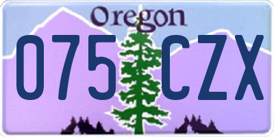 OR license plate 075CZX