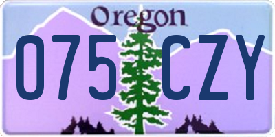 OR license plate 075CZY