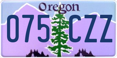 OR license plate 075CZZ