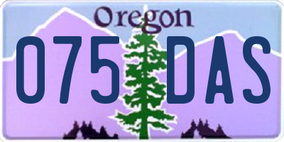 OR license plate 075DAS