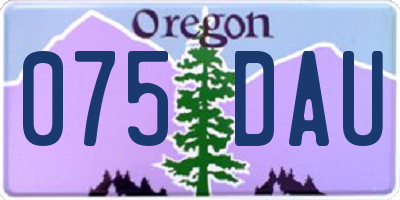 OR license plate 075DAU