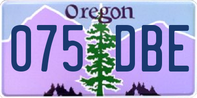 OR license plate 075DBE