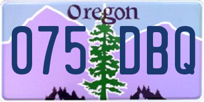 OR license plate 075DBQ